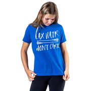 Girls Lacrosse T-Shirt Short Sleeve Lax Hair Don't Care