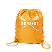 Girls Lacrosse Drawstring Backpack - Lacrosse Crossed Girls Sticks