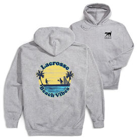 Girls Lacrosse Hooded Sweatshirt - Beach Vibes (Back Design)