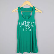 Girls Lacrosse Flowy Racerback Tank Top - Lacrosse Vibes