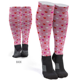 Printed Knee-High Socks - Valentine Hearts