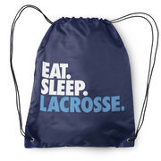 Lacrosse Drawstring Backpack Eat. Sleep. Lacrosse.