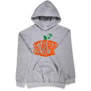 Girls Lacrosse Hooded Sweatshirt - Lax Stick Pumpkin
