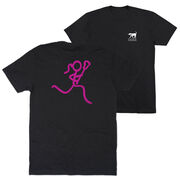 Lacrosse Short Sleeve T-Shirt - Neon Lax Girl (Back Design)