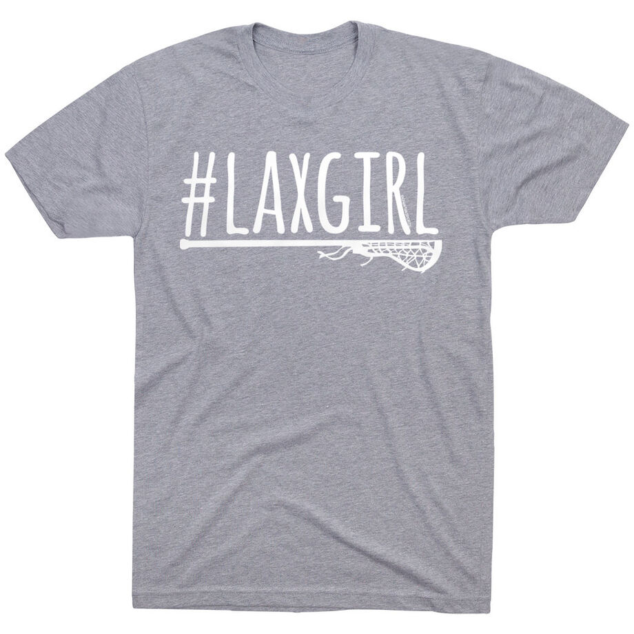 Girls Lacrosse Short Sleeve T-Shirt - #LAXGIRL - Personalization Image