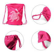 Girls Lacrosse Drawstring Backpack - Lax Turtle