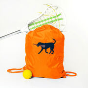 Lacrosse Drawstring Backpack LuLa The LAX Dog(Blue)