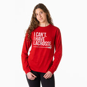 Girls Lacrosse Tshirt Long Sleeve - I Can't. I Have Lacrosse
