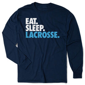 Lacrosse Tshirt Long Sleeve - Eat. Sleep. Lacrosse