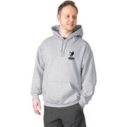 Guys Lacrosse Hooded Sweatshirt - Lacrosse Dad Sticks (Back Design)