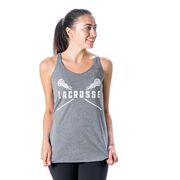 Girls Lacrosse Women's Everyday Tank Top - Lacrosse Crossed Girl Sticks