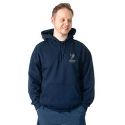 Guys Lacrosse Hooded Sweatshirt - Lacrosse Dad Sticks (Back Design)