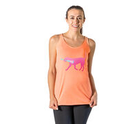 Girls Lacrosse Women's Everyday Tank Top - LuLa The Lax Dog Pink