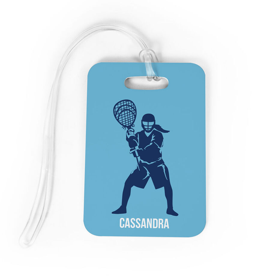 Girls Lacrosse Bag/Luggage Tag - Personalized Goalie - Personalization Image