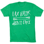 Girls Lacrosse T-Shirt Short Sleeve Lax Hair Don't Care