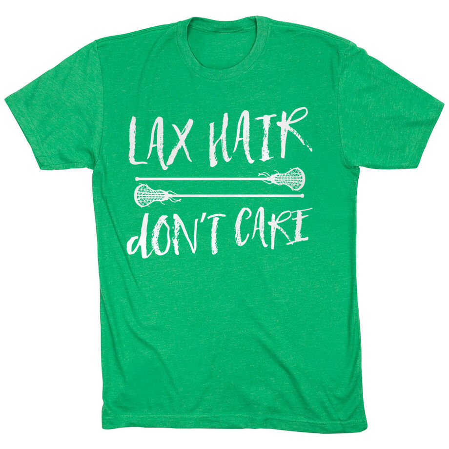 Girls Lacrosse T-Shirt Short Sleeve Lax Hair Don't Care