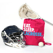 Lacrosse Drawstring Backpack Eat. Sleep. Lacrosse.