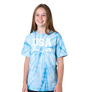 Girls Lacrosse Short Sleeve T-Shirt - USA Girls Lacrosse Tie Dye