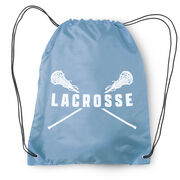 Girls Lacrosse Drawstring Backpack - Lacrosse Crossed Girls Sticks