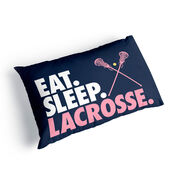 Girls Lacrosse Pillowcase - Eat Sleep Lacrosse