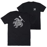 Girls Lacrosse Short Sleeve T-Shirt - Lax Turtle (Back Design)