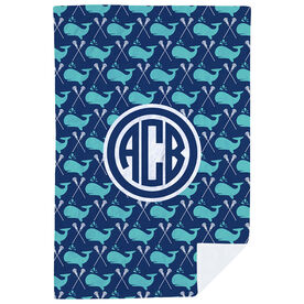 Girls Lacrosse Premium Blanket - Lax Whale Monogram