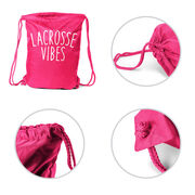 Girls Lacrosse Drawstring Backpack - Lacrosse Vibes