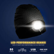 Running LED Lighted Performance Beanie - Midnight