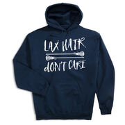 Girls Lacrosse Hooded Sweatshirt - Lax Hair Don't Care