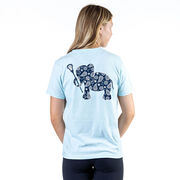 Girls Lacrosse Short Sleeve T-Shirt - Lax Elephant (Back Design)