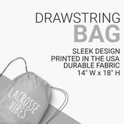 Girls Lacrosse Drawstring Backpack - Lacrosse Vibes