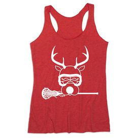 Girls Lacrosse Women's Everyday Tank Top - Lax Girl Reindeer