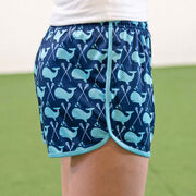 Whale Print Lacrosse Shorts