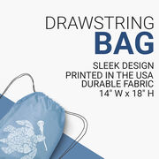 Girls Lacrosse Drawstring Backpack - Lax Turtle