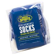 Lacrosse Woven Mid-Calf Socks - Crossed Sticks (Blue)
