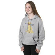 Girls Lacrosse Hooded Sweatshirt - Chase The Lax Dog