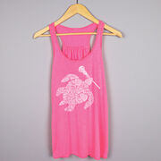 Girls Lacrosse Flowy Racerback Tank Top - Lax Turtle