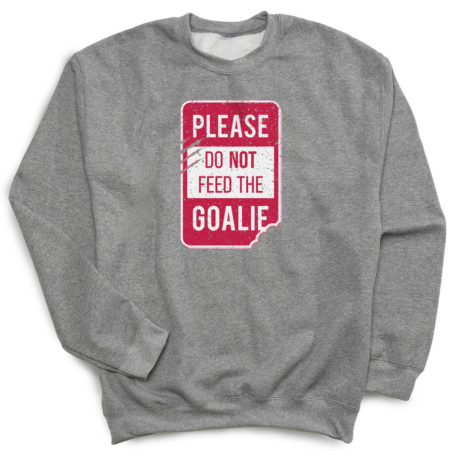 Crewneck Sweatshirt - Don’t Feed The Goalie - Personalization Image