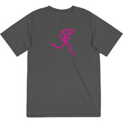 Girls Lacrosse Short Sleeve Performance Tee - Neon Lax Girl