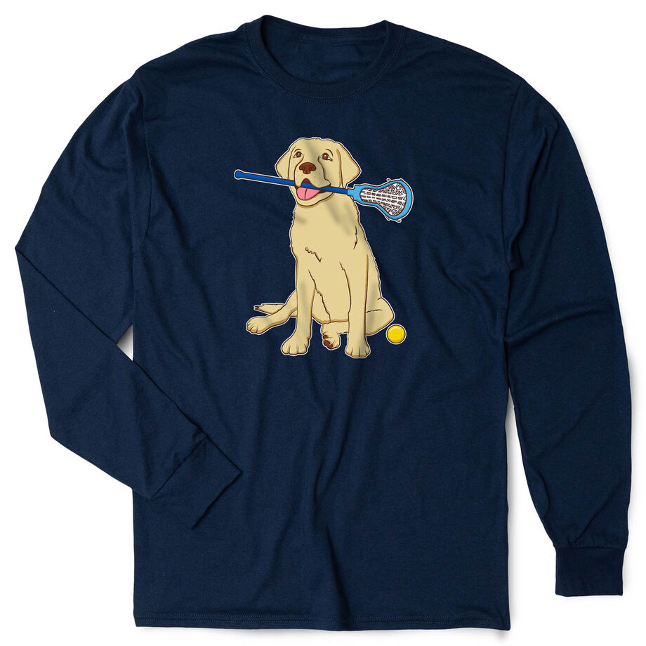 Girls Lacrosse Tshirt Long Sleeve - Chase The Lax Dog