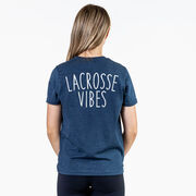 Girls Lacrosse Short Sleeve T-Shirt - Lacrosse Vibes (Back Design)