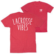 Girls Lacrosse Short Sleeve T-Shirt - Lacrosse Vibes (Back Design)
