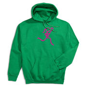 Girls Lacrosse Hooded Sweatshirt - Neon Lax Girl