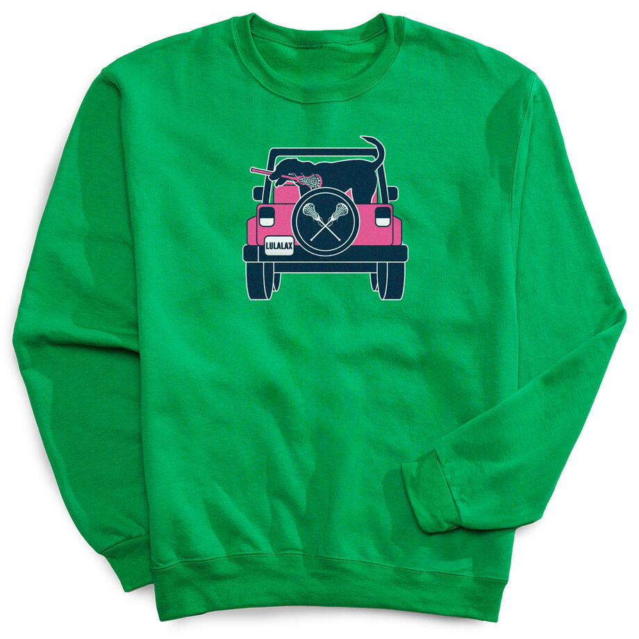 Girls Lacrosse Crewneck Sweatshirt - Lax Cruiser - Personalization Image
