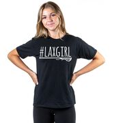 Girls Lacrosse Short Sleeve T-Shirt - #LAXGIRL