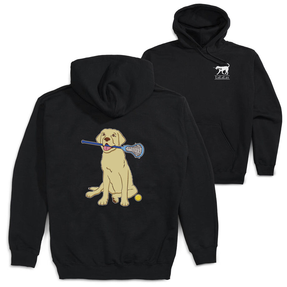 Girls Lacrosse Hooded Sweatshirt - Chase The Lax Dog (Back Design)