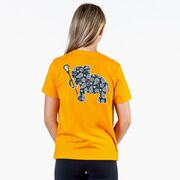 Girls Lacrosse Short Sleeve T-Shirt - Lax Elephant (Back Design)