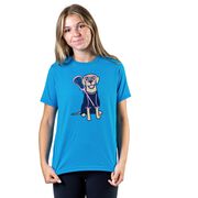 Girls Lacrosse Short Sleeve T-Shirt - Lily The Lacrosse Dog