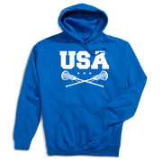 Girls Lacrosse Hooded Sweatshirt - USA Girls Lacrosse