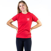 Girls Lacrosse Short Sleeve T-Shirt - Look Like A Beauty Play Like A Beast (Back Design)